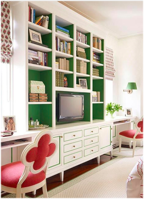 bookshelf green