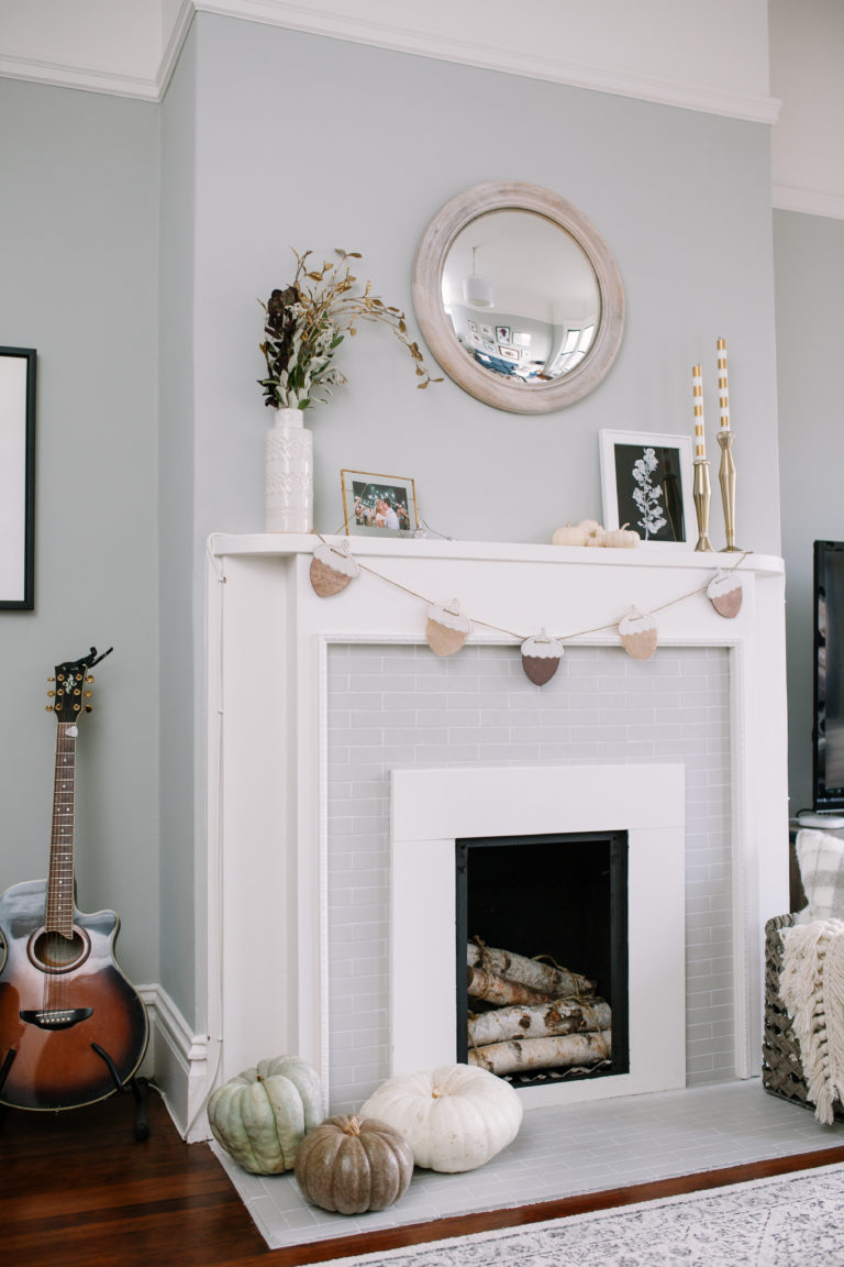 DIY: Painted Tile on a Fireplace (non-working) Makeover – My Manicured Life